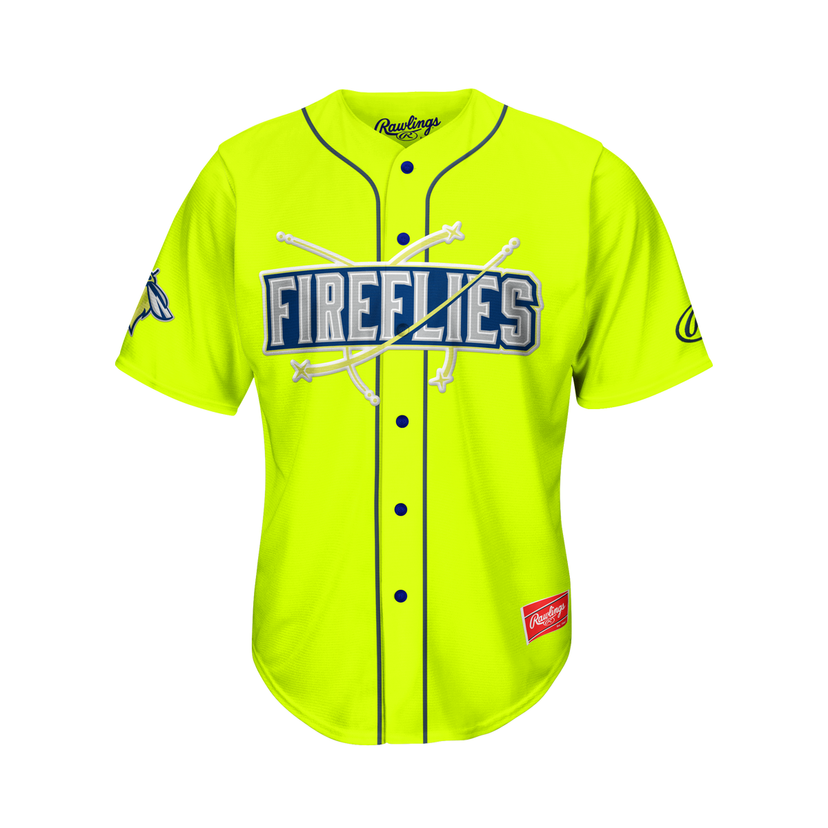 Columbia Fireflies Baby Blue Game Worn Jersey: Valdez #8