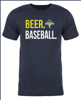 Fireflies Men's Beer Baseball Tee