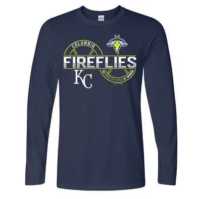 Columbia Fireflies Adult Navy Than Affiliate L/S Tee