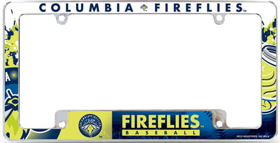 Columbia Fireflies Full Print Chrome License Plate Frame